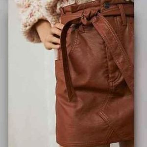 NWT Free People East Of Eden Vegan Mini Skirt